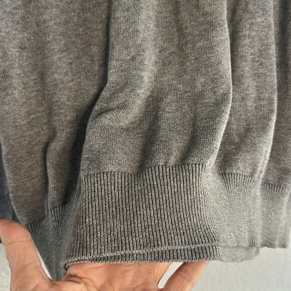 Billabong Sweater Men’s Solid Grey Crew Neck Embroidered Logo Patch Medium - Picture 6 of 7